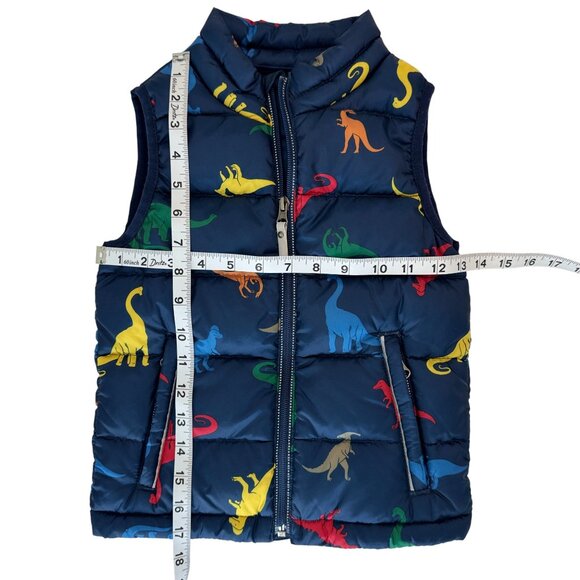 Hanna Andersson Dino Puffer Vest Navy Multi-Color Kids 5 NWOT Hannah Anderson - Picture 7 of 8